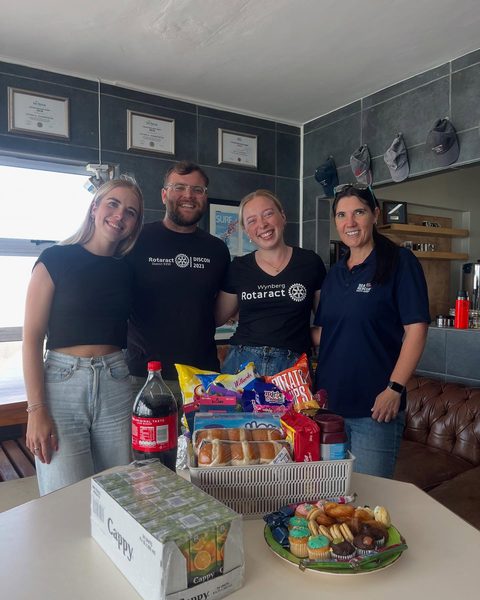 Catering an NSRI shift — sandwiches and a thank-you.